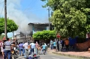 incendio: Solo pérdidas materiales dejo el voraz incendio que consumió en minutos un gimnasio ubicado en la carrera 22 con calle 21 de la ciudad de Arauca.
